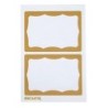 SICURIX Adhesive Badges, Gold Border, Pack of 100