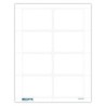 SICURIX Plain Adhesive Badges, White, Pack of 200