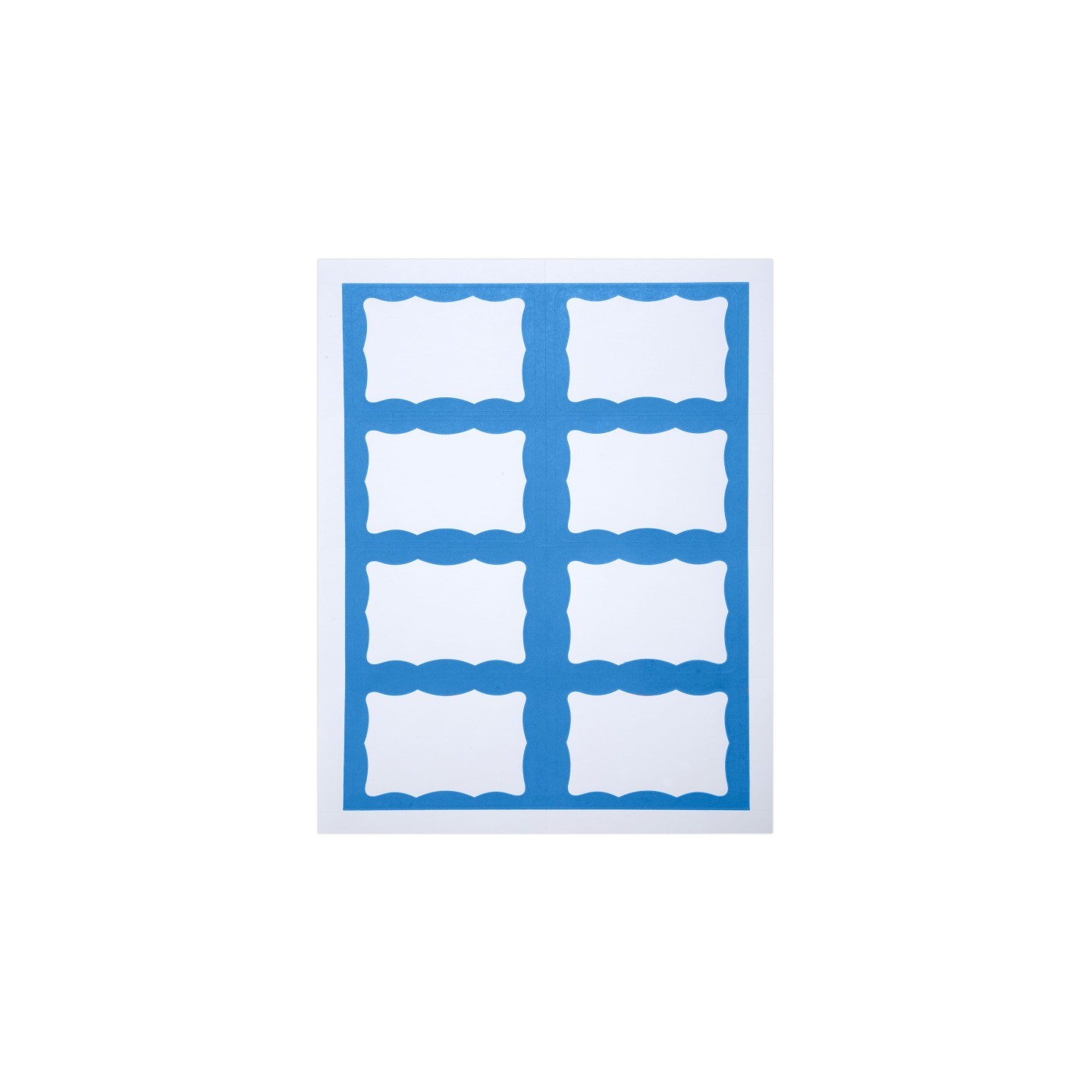 SICURIX Adhesive Badges, Blue Border, Pack of 200