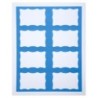 SICURIX Adhesive Badges, Blue Border, Pack of 200