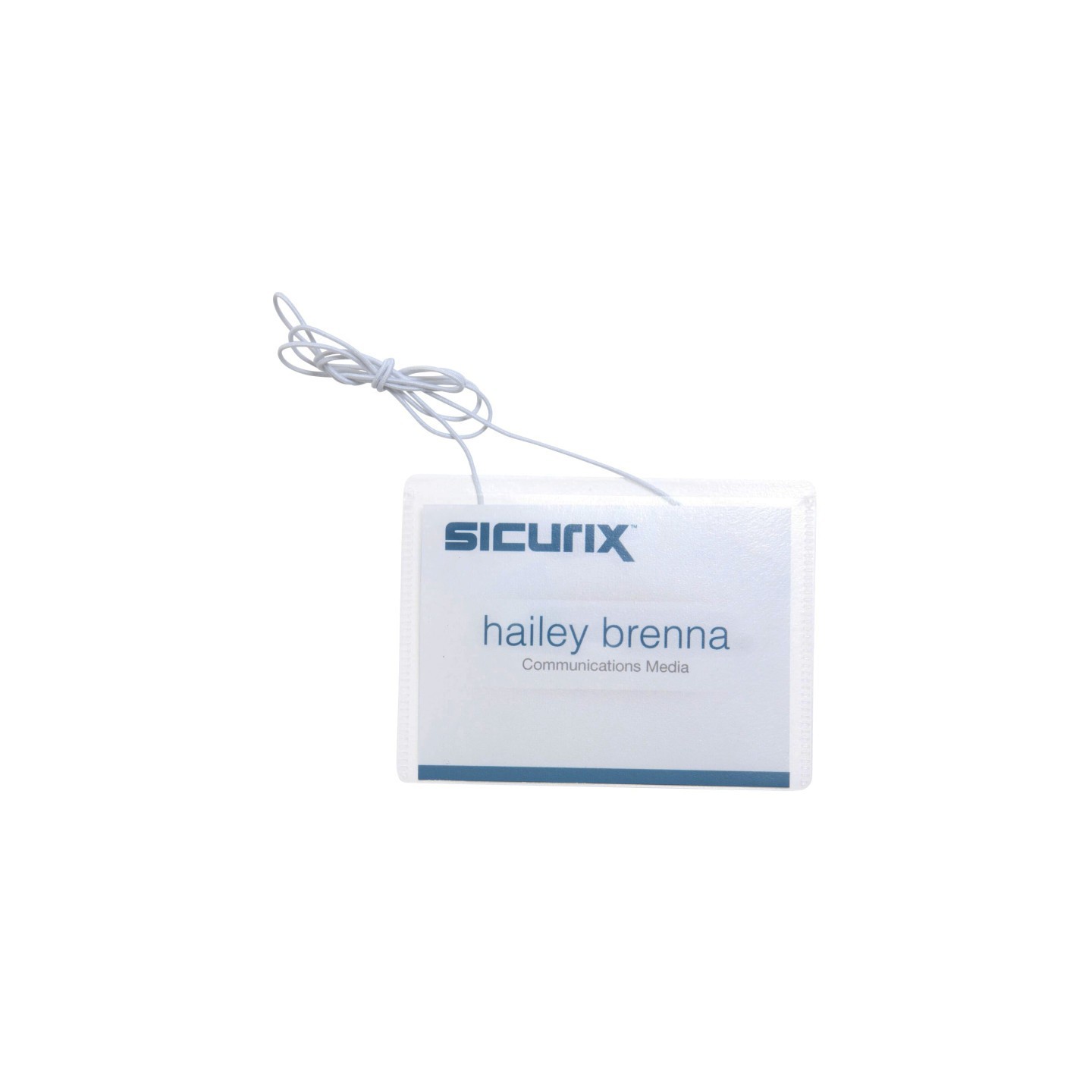 SICURIX Hanging Style ID Badge Holder Kit with Printable Inserts, 4" x 3", Pack of 50