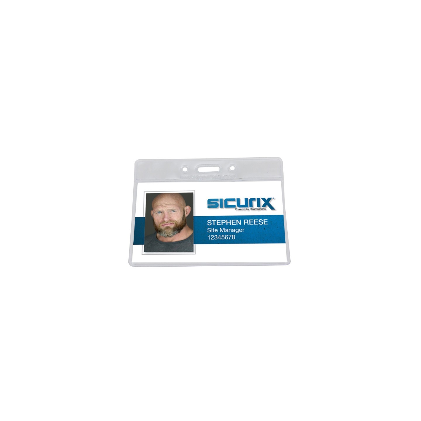 SICURIX Standard Vinyl Badge Holder, Horizontal, Pack of 50