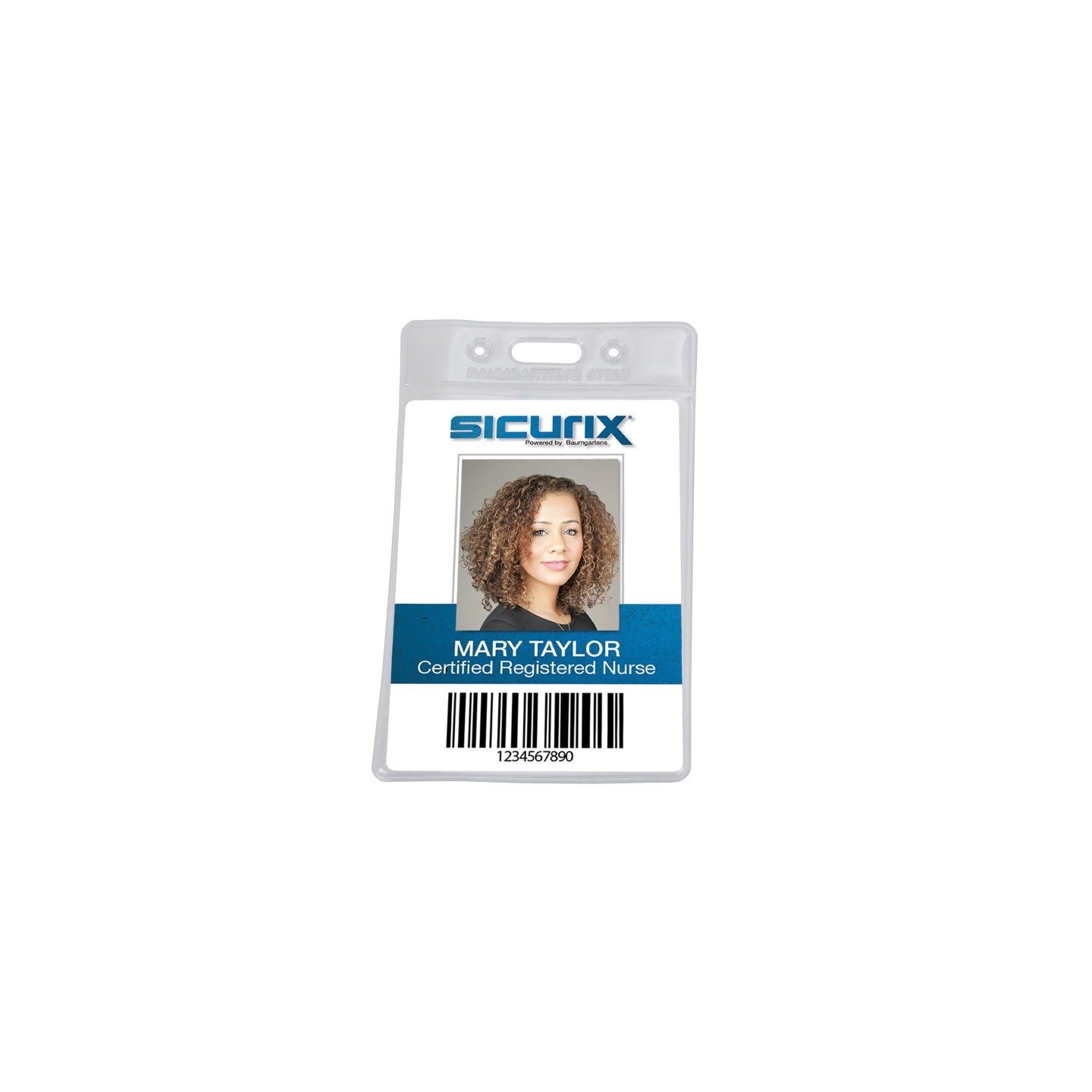 SICURIX Standard Vinyl Badge Holder, Vertical, Pack of 50