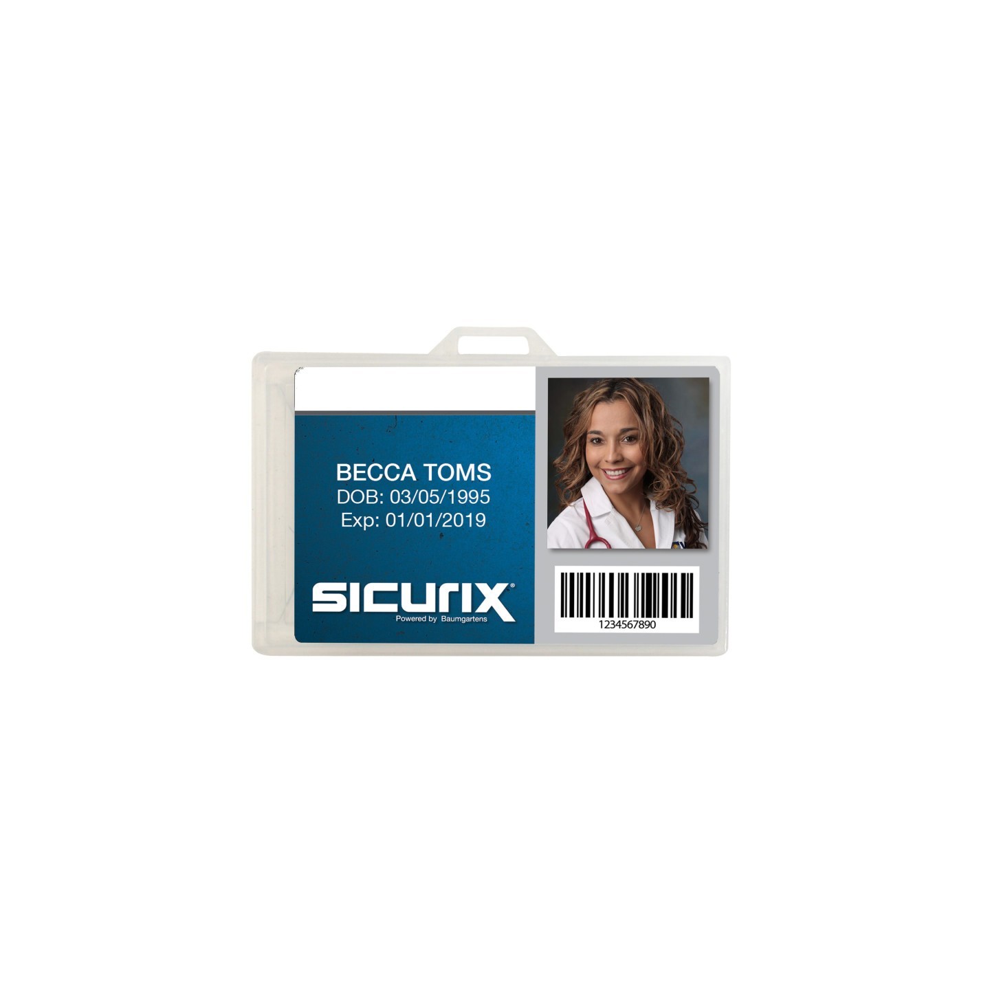 SICURIX Badge Dispensers, Horizontal, Translucent, Pack of 25