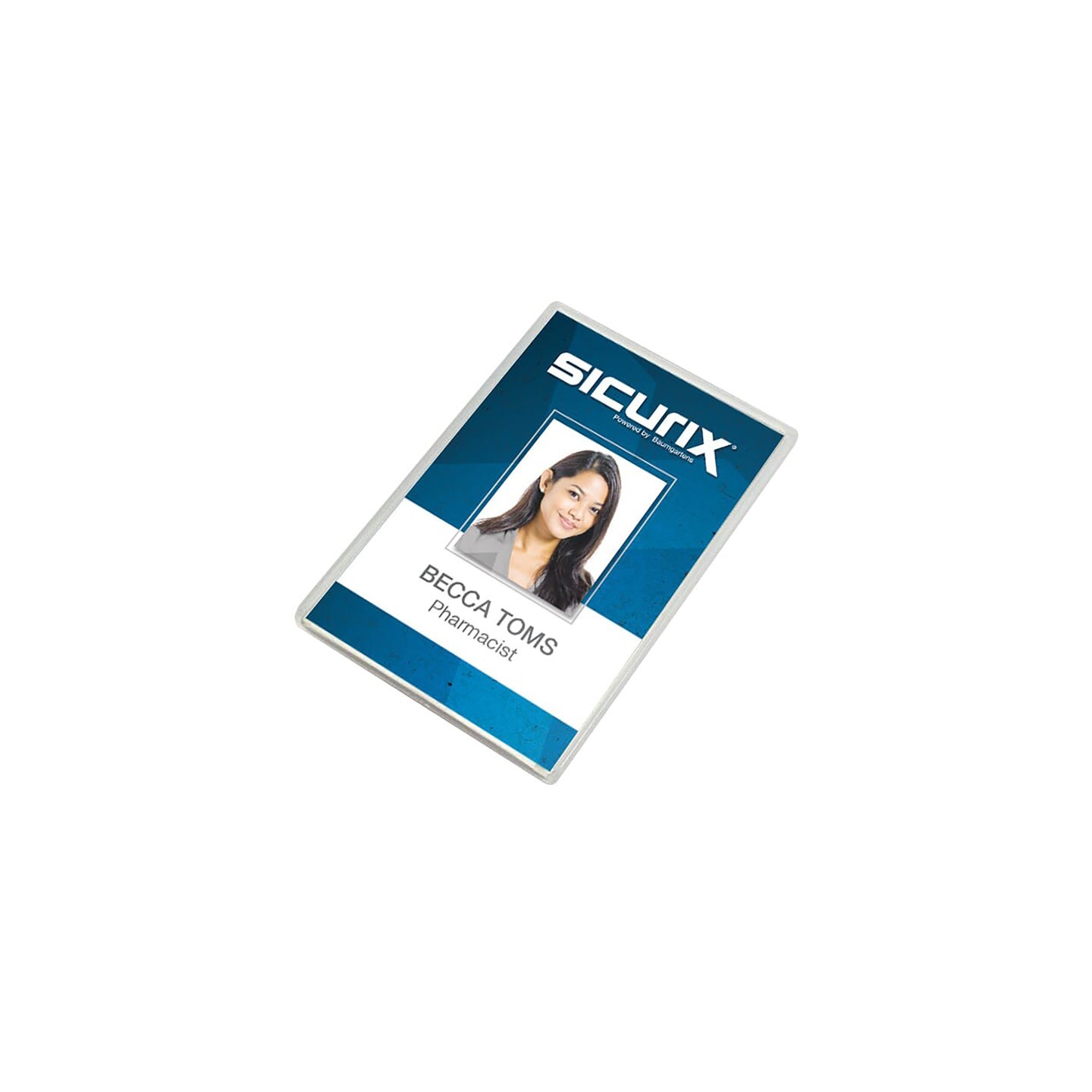 SICURIX Badge Dispensers, Vertical, Translucent, Pack of 25