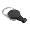 SICURIX No-Twist Carabiner ID Card Reel with Slot Hook, Black