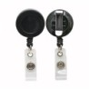 SICURIX Standard Round ID Badge Reel with Belt Clip, Black