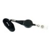 SICURIX Lanyard, Rope Style, 2 J Hooks, Black, Pack of 12
