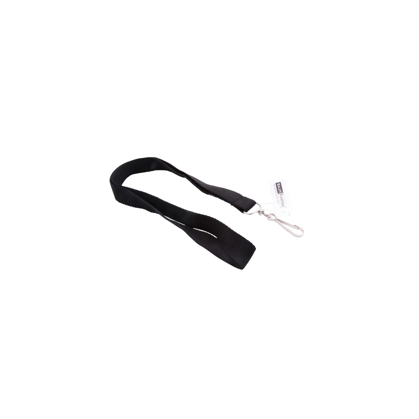 SICURIX Recycled PET Lanyard, Flat Style, J Hook, Black