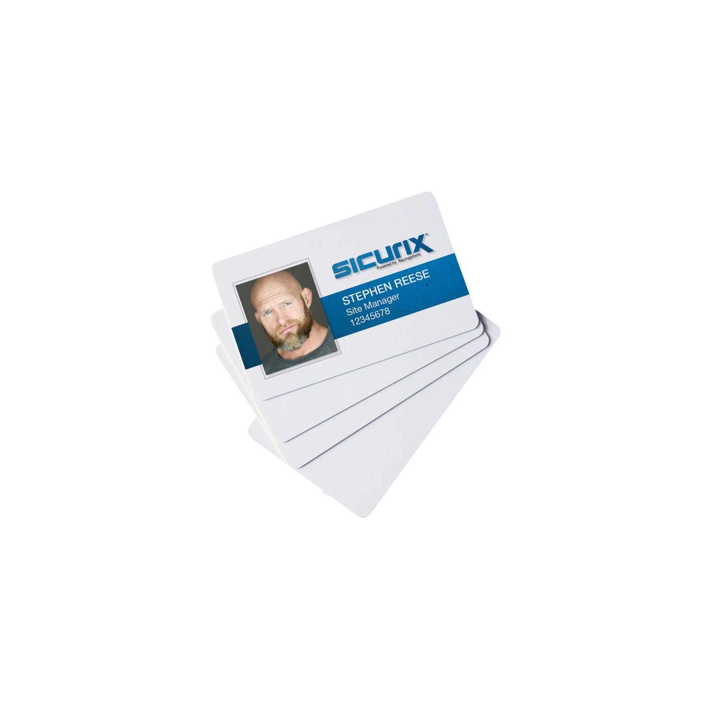 SICURIX CR 80 Blank ID Cards, 30 mil, White, Pack of 100