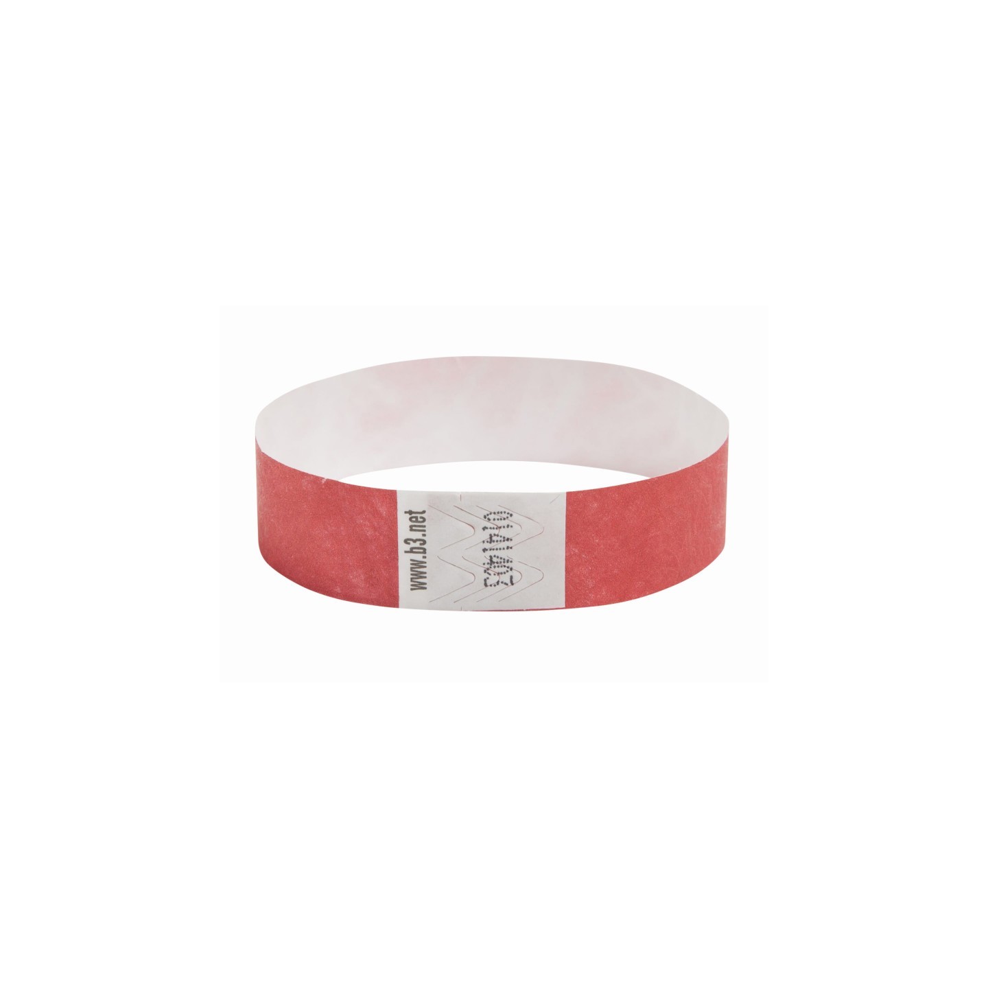 SICURIX Sequentially Numbered Security Wristbands, 3/4", Red, Pack of 100