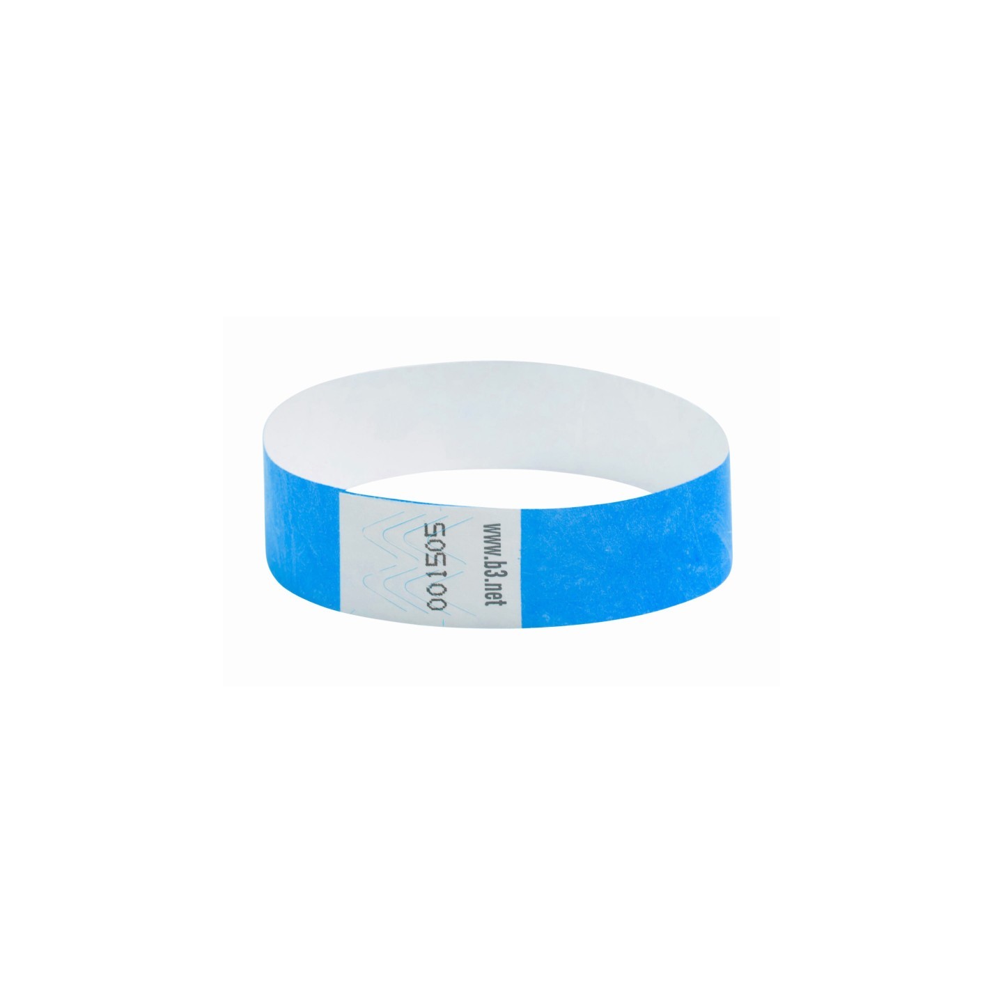 SICURIX Sequentially Numbered Security Wristbands, 3/4", Blue, Pack of 100