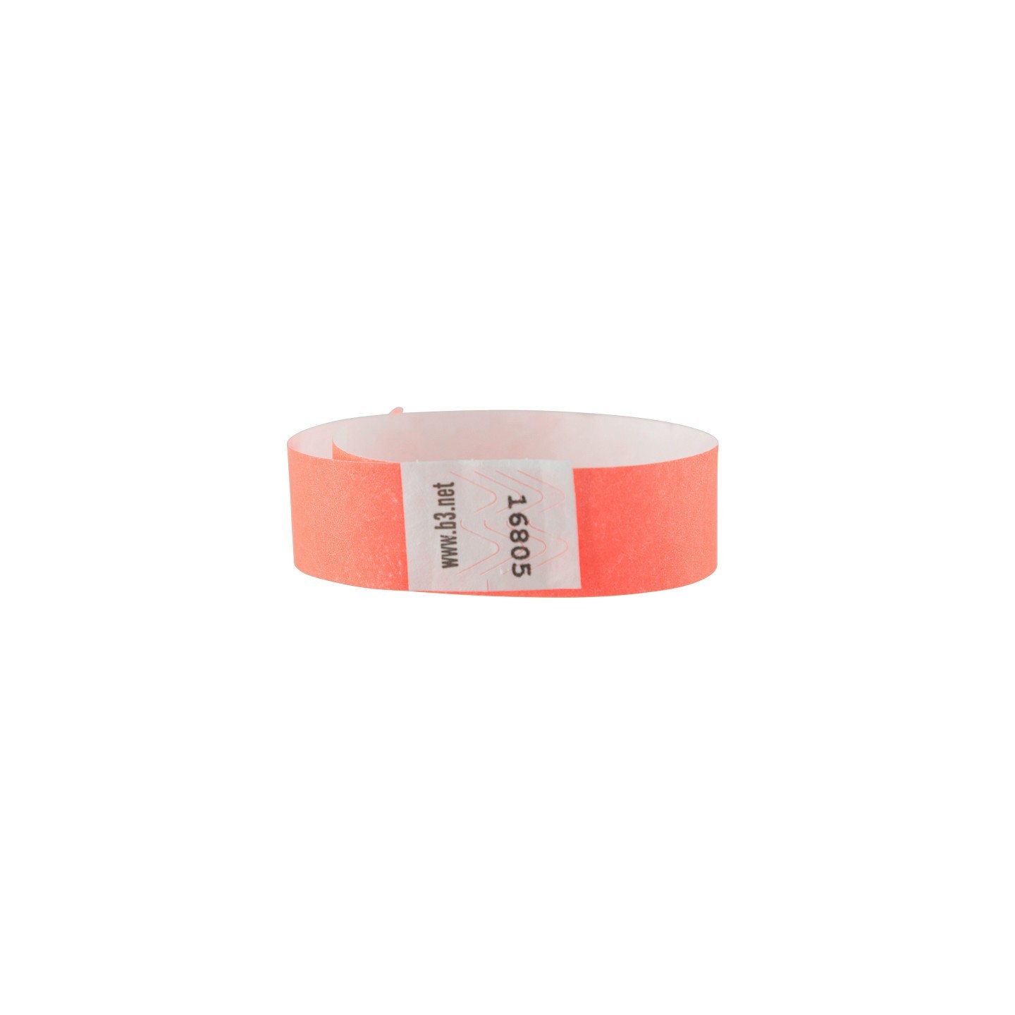 SICURIX Sequentially Numbered Security Wristbands, 3/4", Orange, Pack of 100