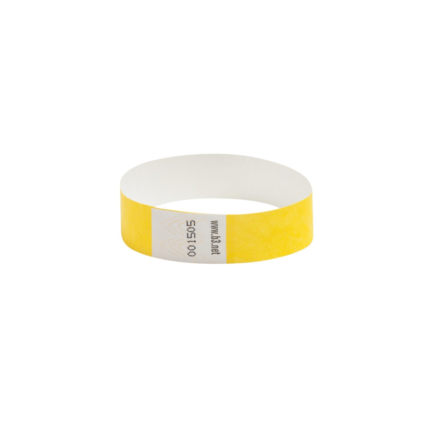 SICURIX Sequentially Numbered Security Wristbands, 3/4", Yellow Pack of 100
