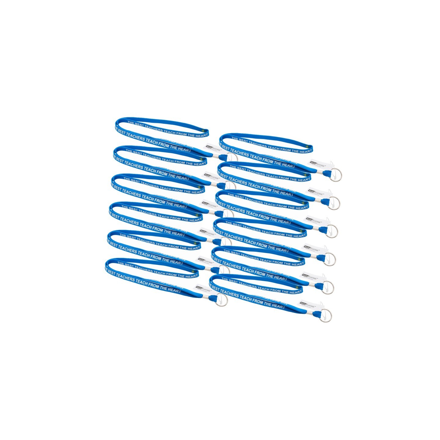 SICURIX Teacher Lanyard, Flat Style, Ring, Pack of 12