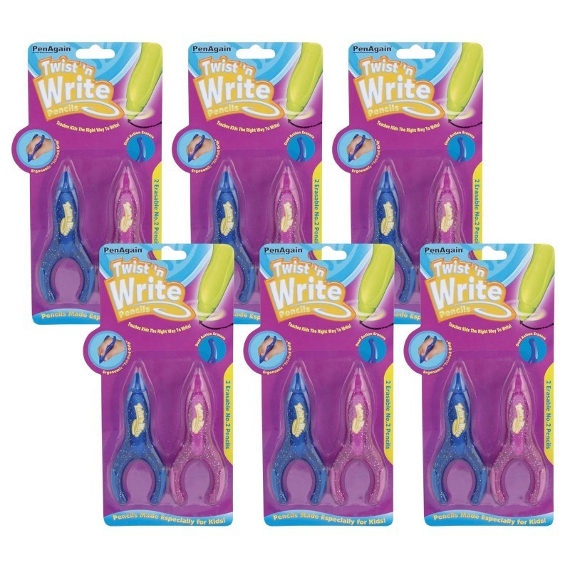 PenAgain Twist 'n Write™ Pencils, 2 Per Pack, 6 Packs
