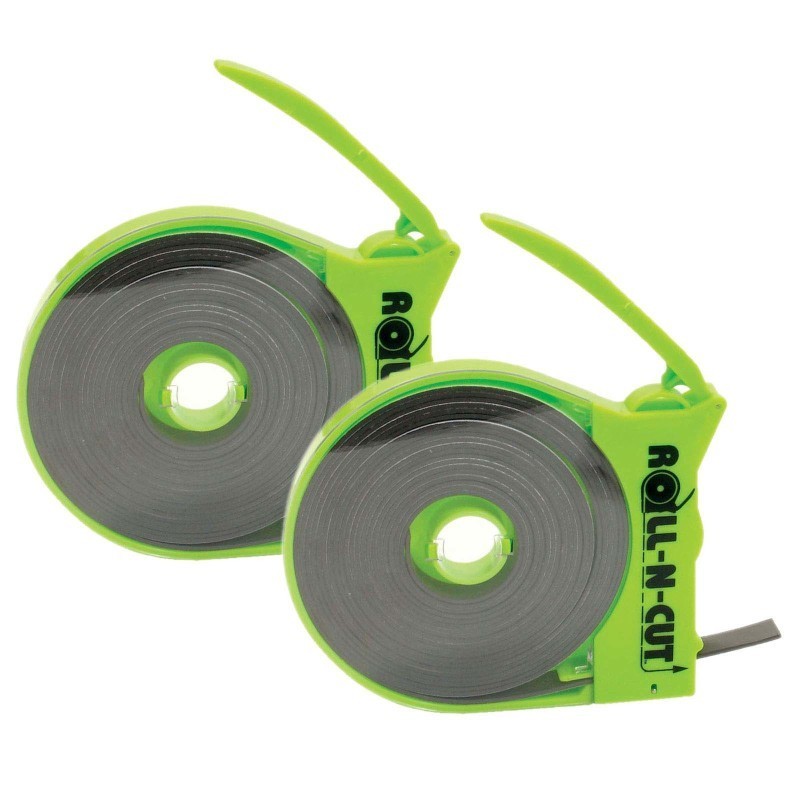 Zeüs Magnetic Tape with Self Cutting Dispenser, 0.5" x 15', Pack of 2