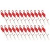 SICURIX Standard Lanyard Hook Rope Style, Red, Pack of 24