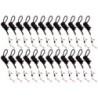 SICURIX Standard Lanyard Hook Rope Style, Black, Pack of 24