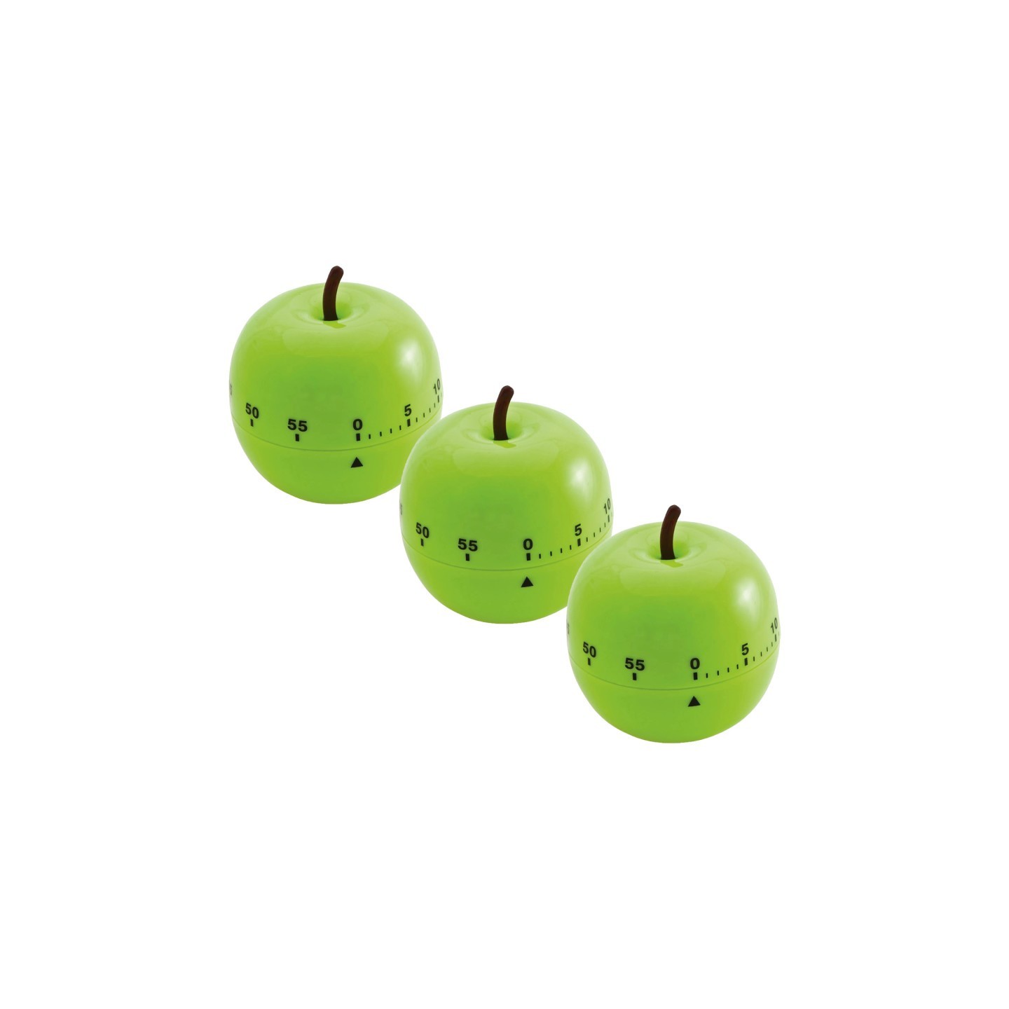 Baumgartens Apple-Shaped Timer, Green, Pack of 3
