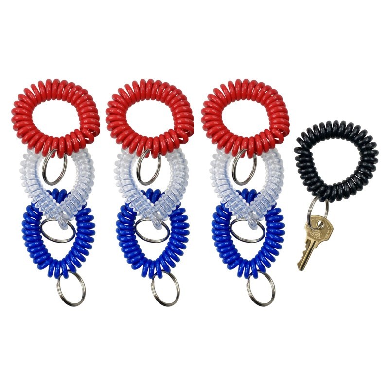 Baumgartens Wrist Coil Key Chain, Pack of 10