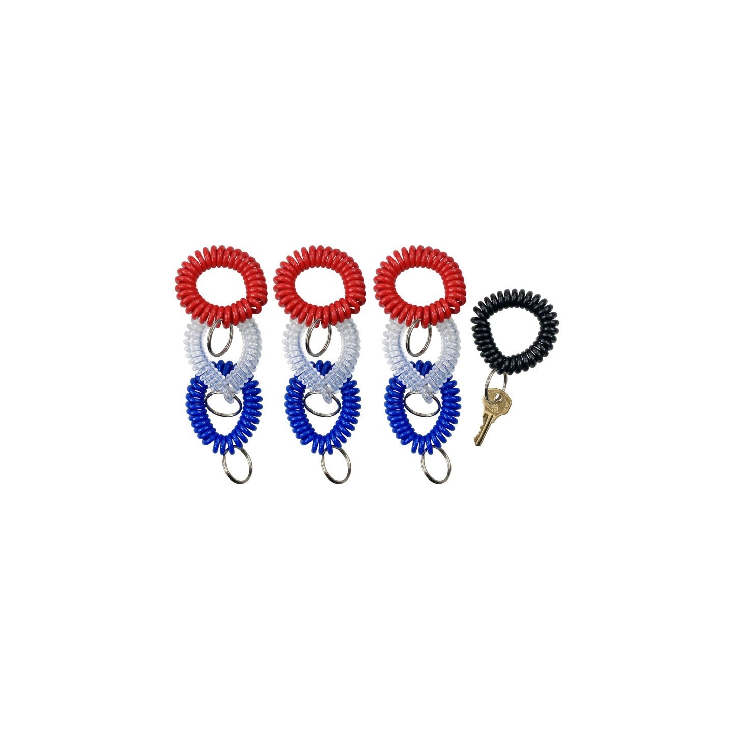 Baumgartens Wrist Coil Key Chain, Pack of 10