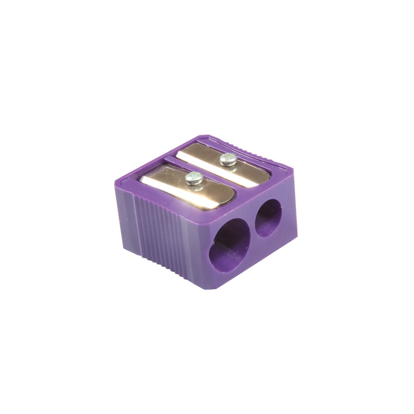 Baumgartens Dual Hole Plastic Pencil Sharpener, Assorted Colors