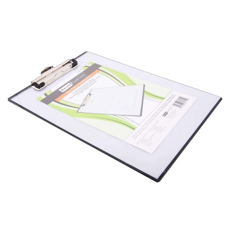 Mobile OPS Unbreakable Quick Reference Clipboard with Dry Eraseable Transparent Protective Cover, Clear