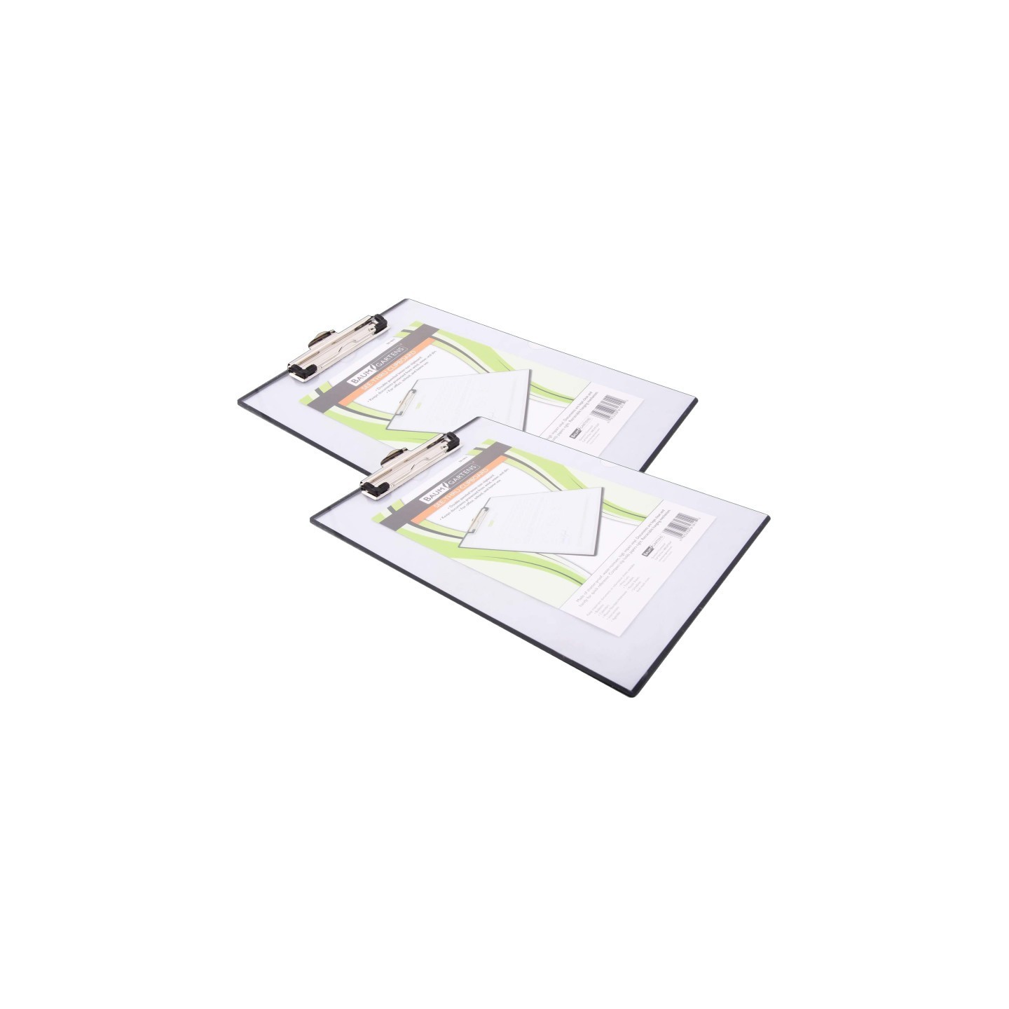 Mobile OPS Unbreakable Quick Reference Clipboard with Dry Eraseable Transparent Protective Cover, Clear, Pack of 2