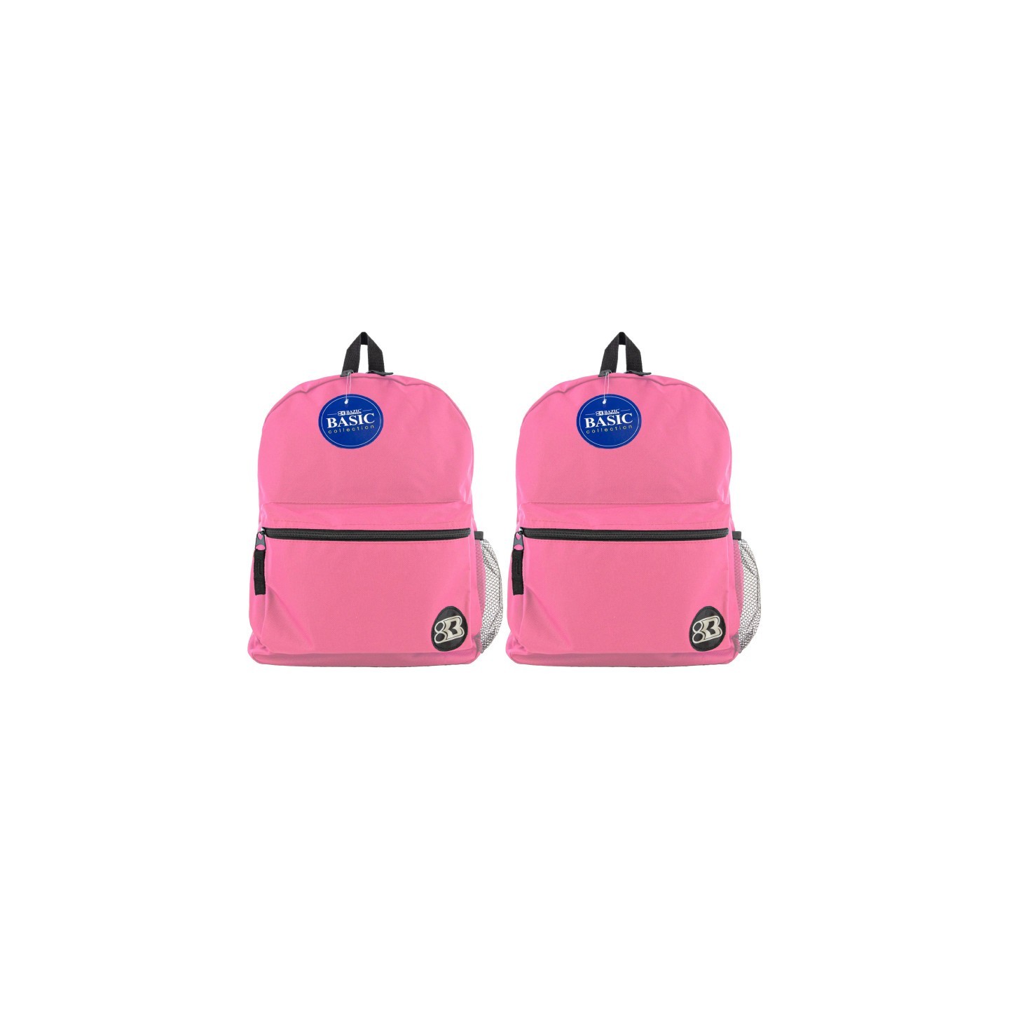BAZIC Products® Basic Backpack 16" Fuchsia, Pack of 2