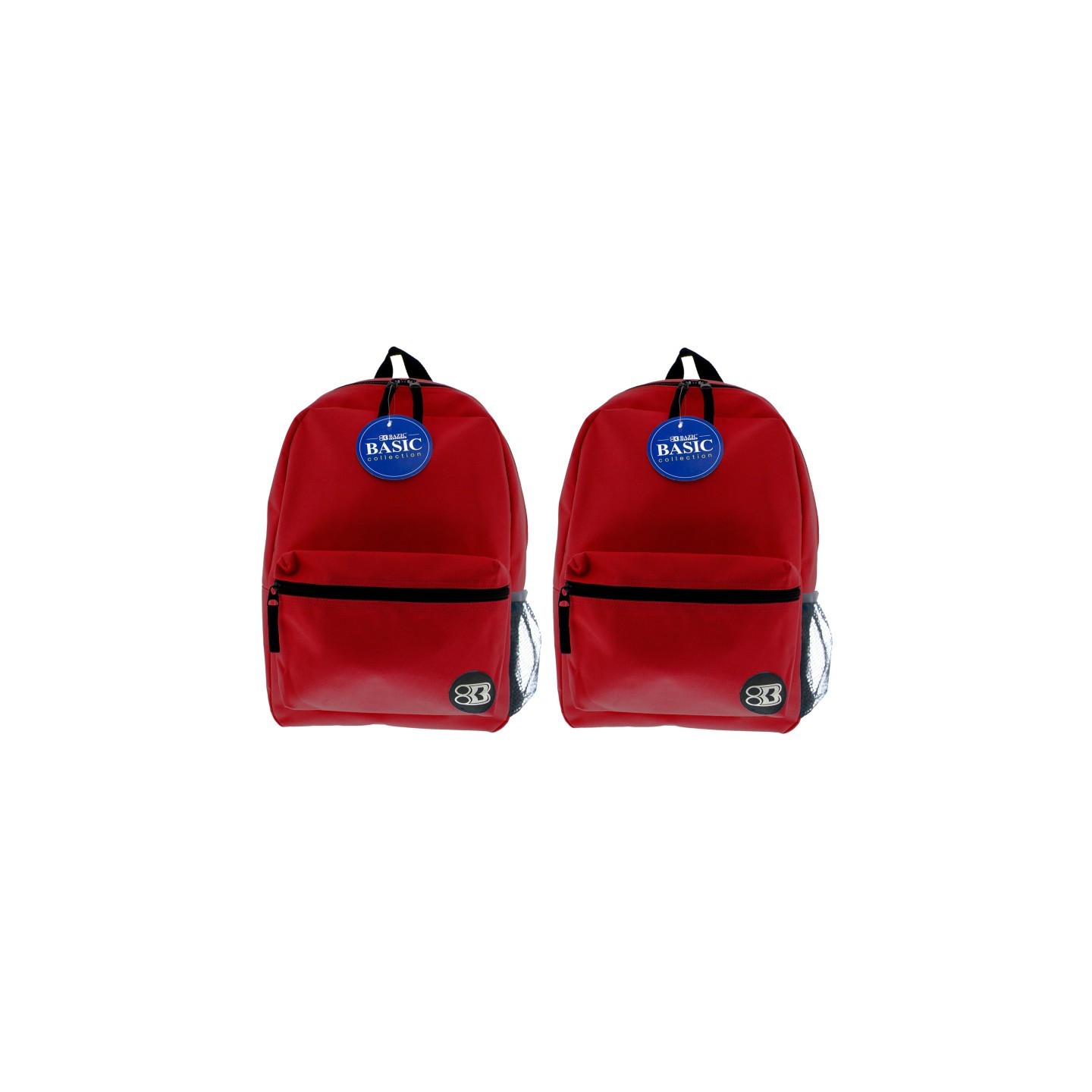 BAZIC Products® Basic Backpack 16" Burgundy, Pack of 2