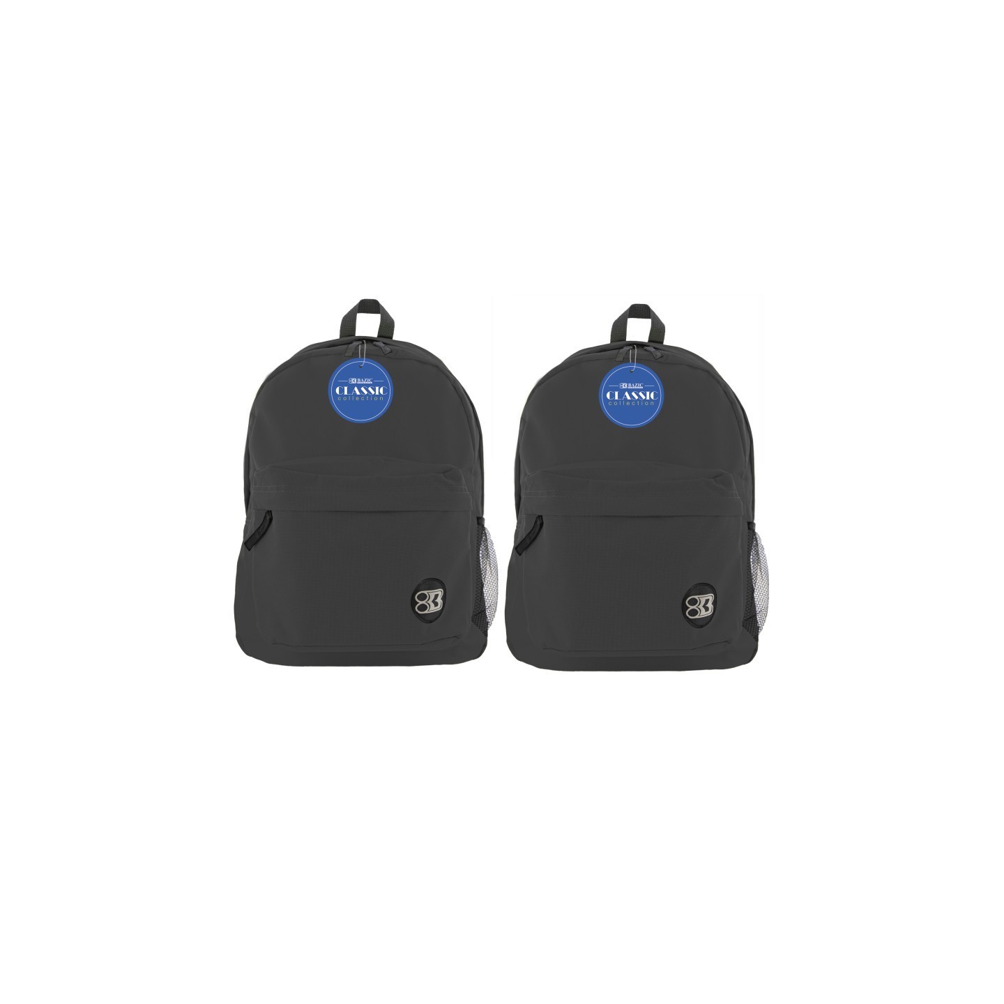 BAZIC Products® Classic Backpack 17" Black, Pack of 2