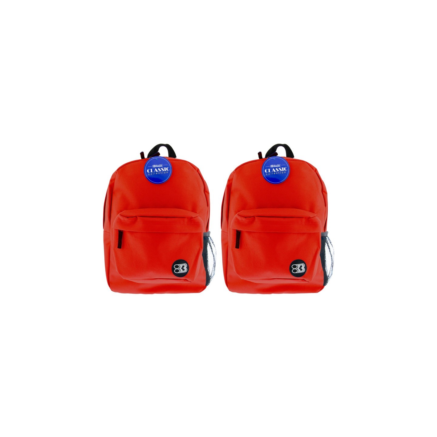 BAZIC Products® Classic Backpack 17" Red, Pack of 2