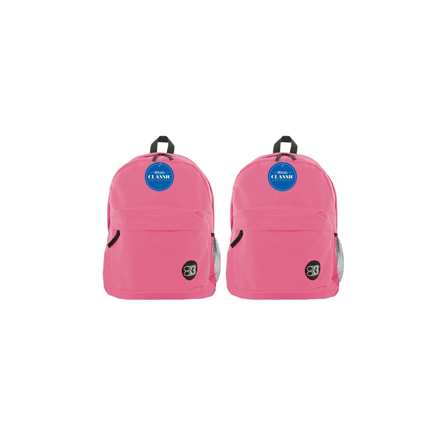 BAZIC Products® Classic Backpack 17" Fuchsia, Pack of 2
