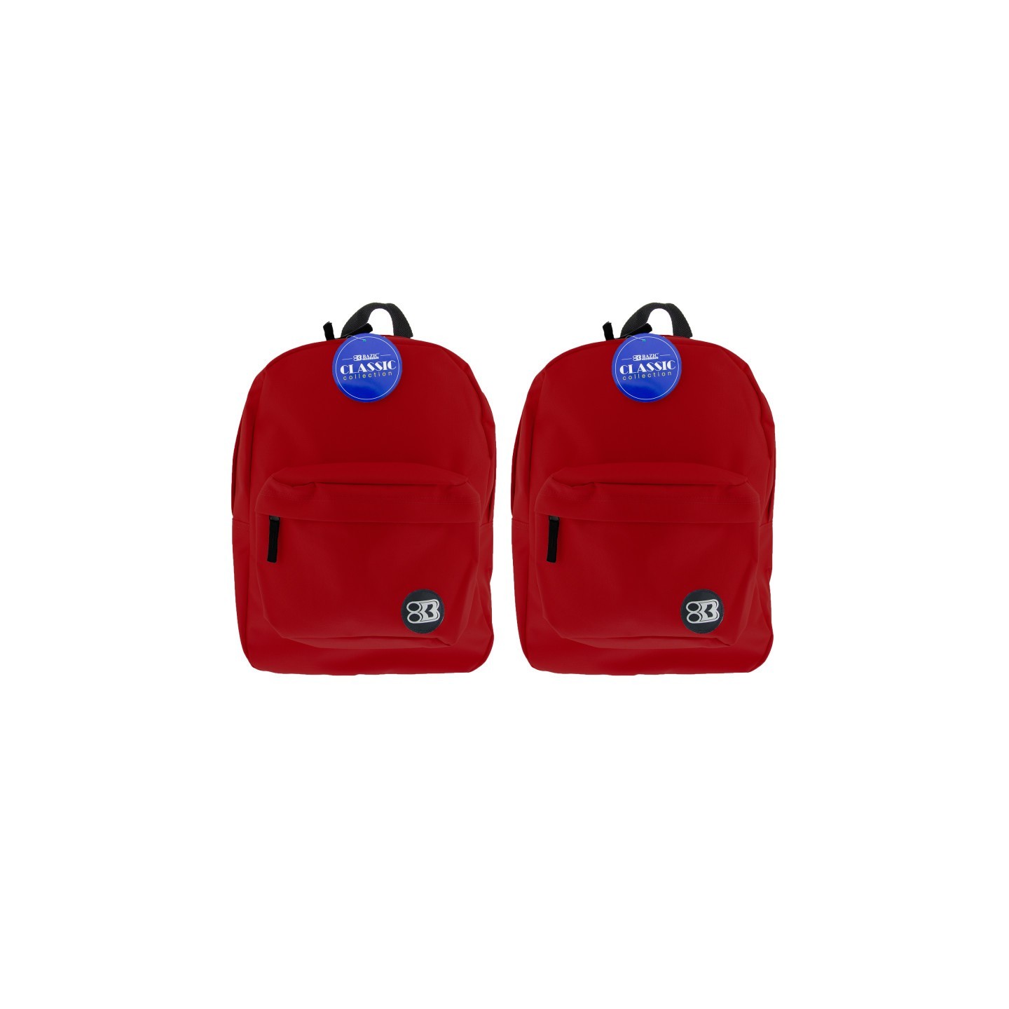 BAZIC Products® Classic Backpack 17" Burgundy, Pack of 2