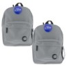 BAZIC Products® 17" Classic Backpack, Gray, Pack of 2