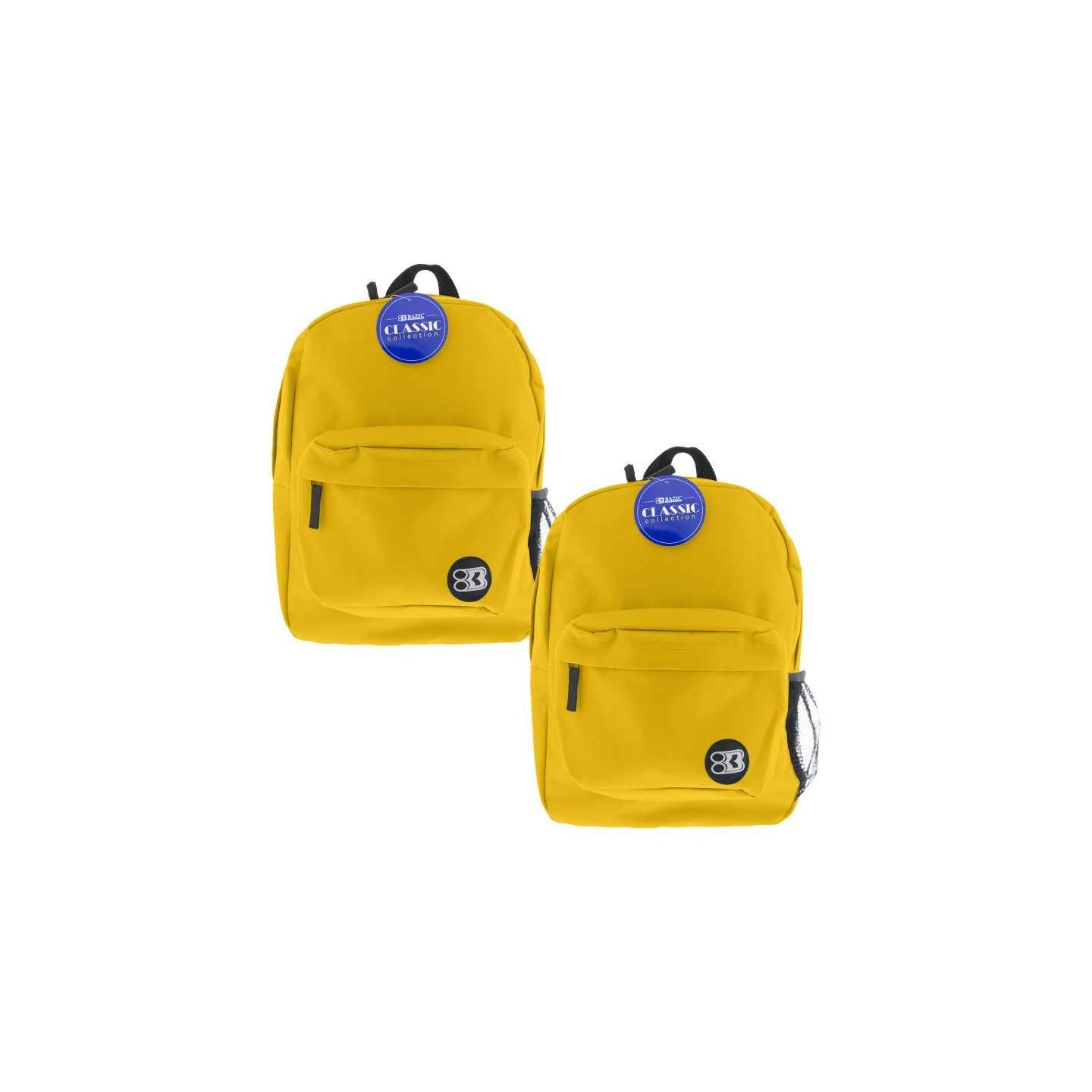 BAZIC Products® 17" Classic Backpack, Mustard, Pack of 2