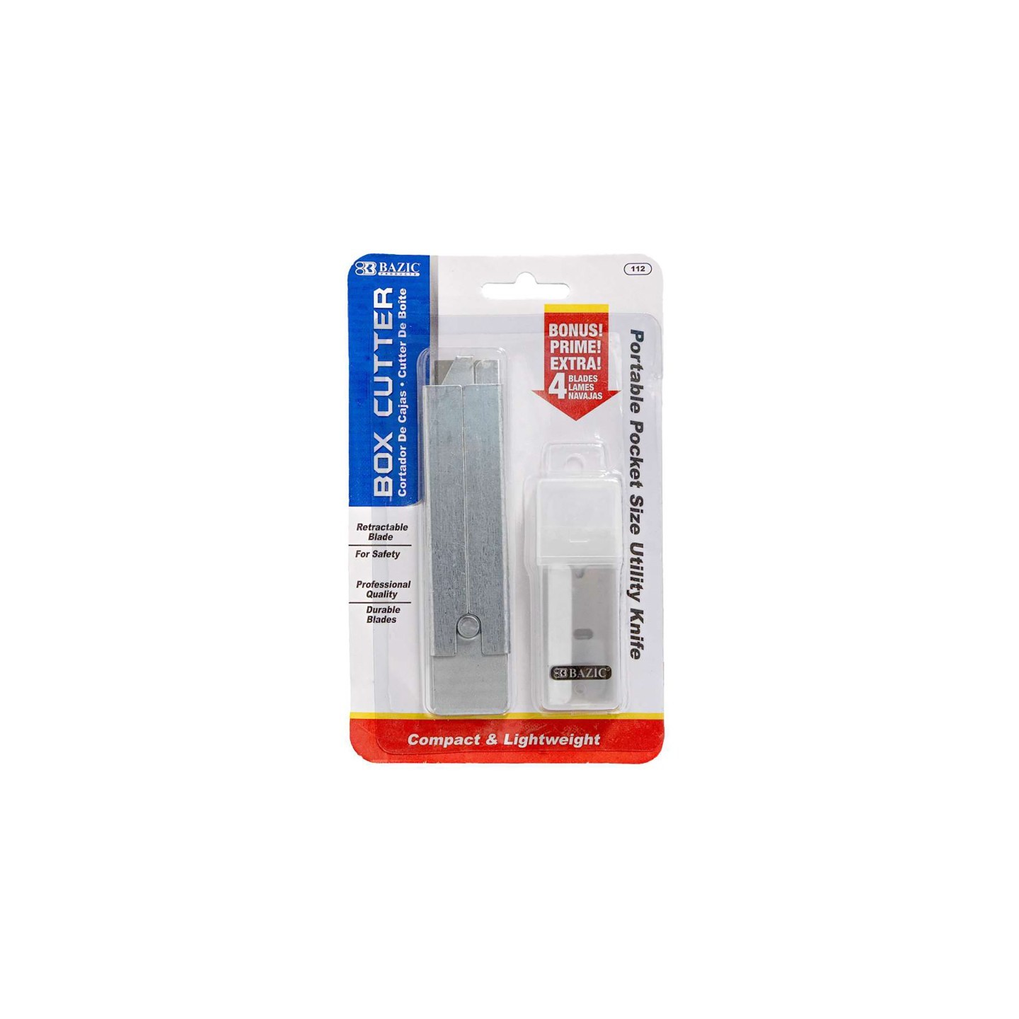 BAZIC Products® Carton Cutters with 4 Replacement Blades