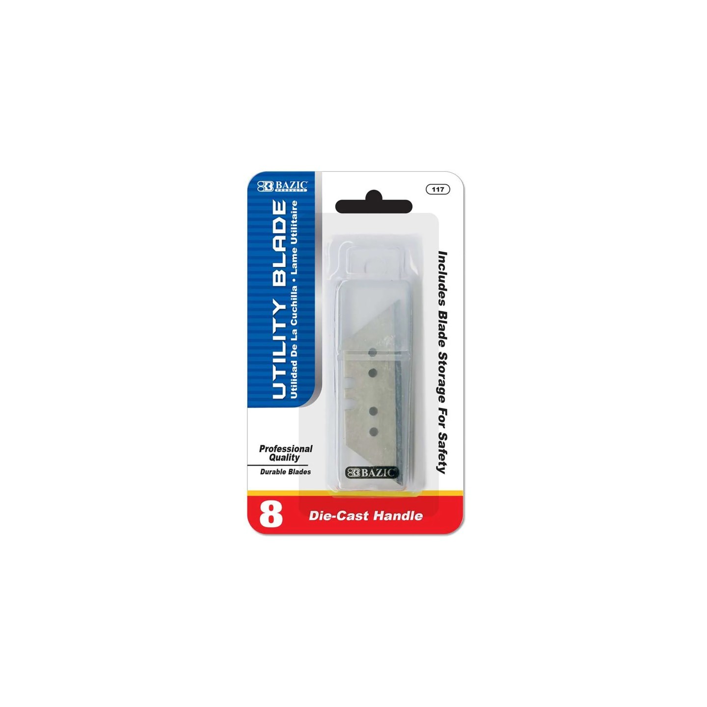 BAZIC Products® Utility Knife Replacement Blades, 8 Per Tube