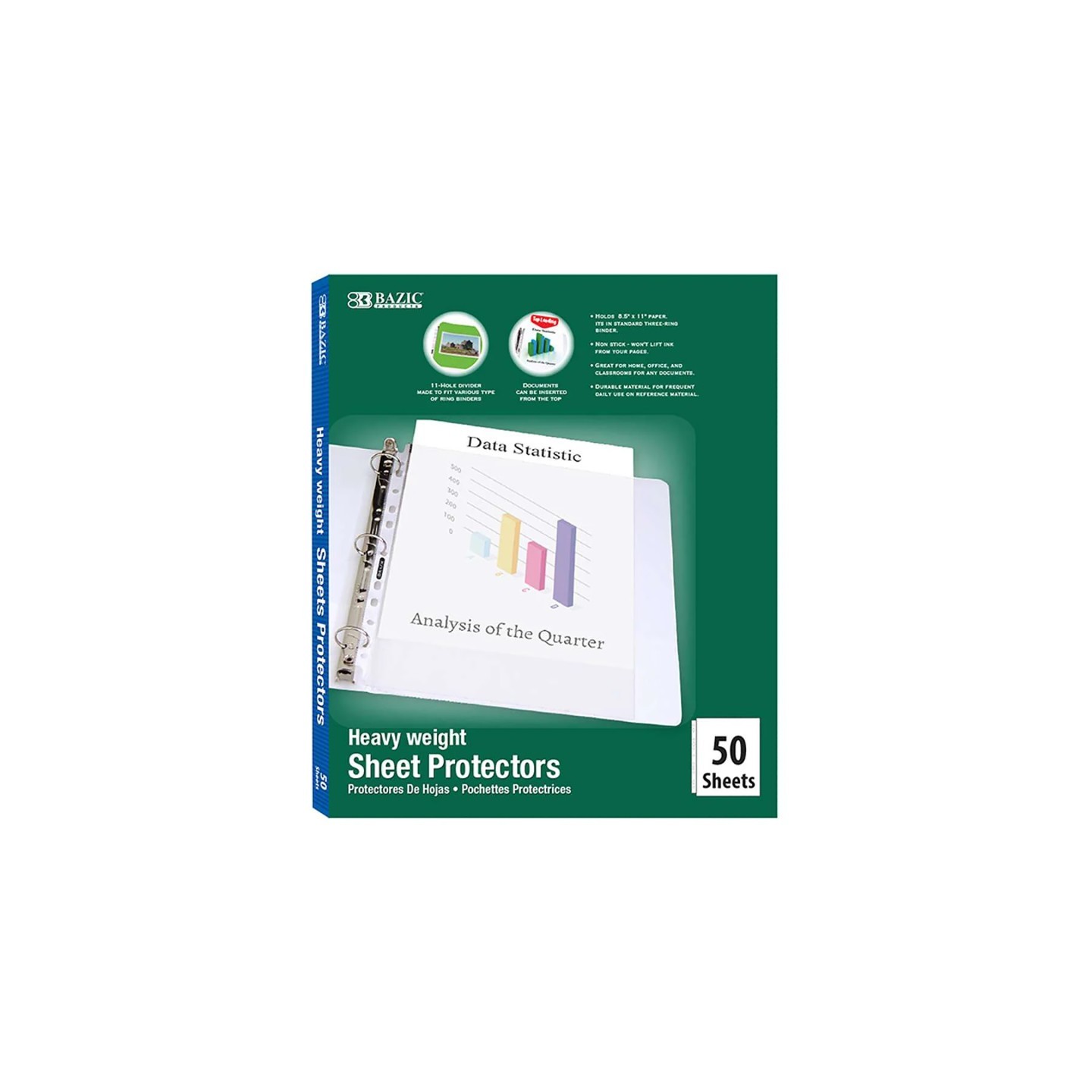 BAZIC Products® Heavy Weight Top Loading Sheet Protectors, Box of 50