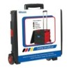 BAZIC Products® Folding Cart on Wheels w/Lid Cover, 16" x 18" x 15", Black/Red