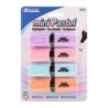 BAZIC Products® Mini Desk Style Pastel Highlighters, Pack of 4