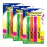 BAZIC Products® Desk Style Fluorescent Highlighters, 4 Per Pack, 3 Packs