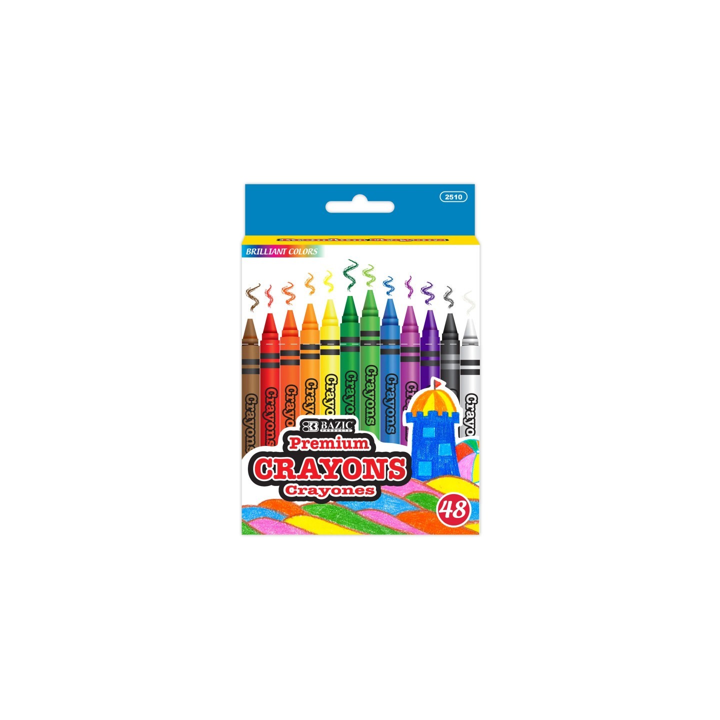BAZIC Products® Premium Crayons, 48 Count
