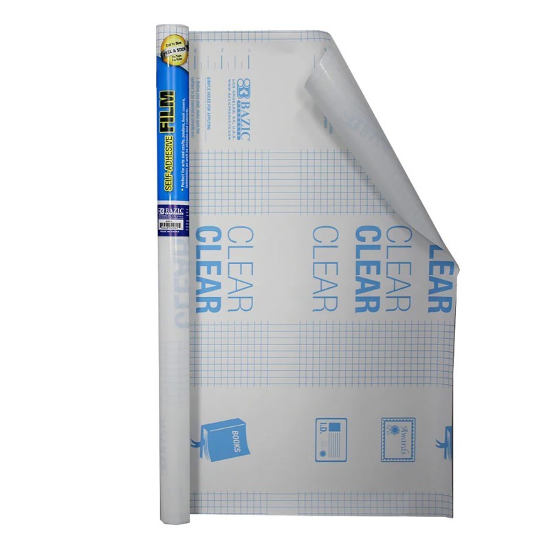 BAZIC Products® Clear Self Adhesive Book Cover, 17.5" x 60"