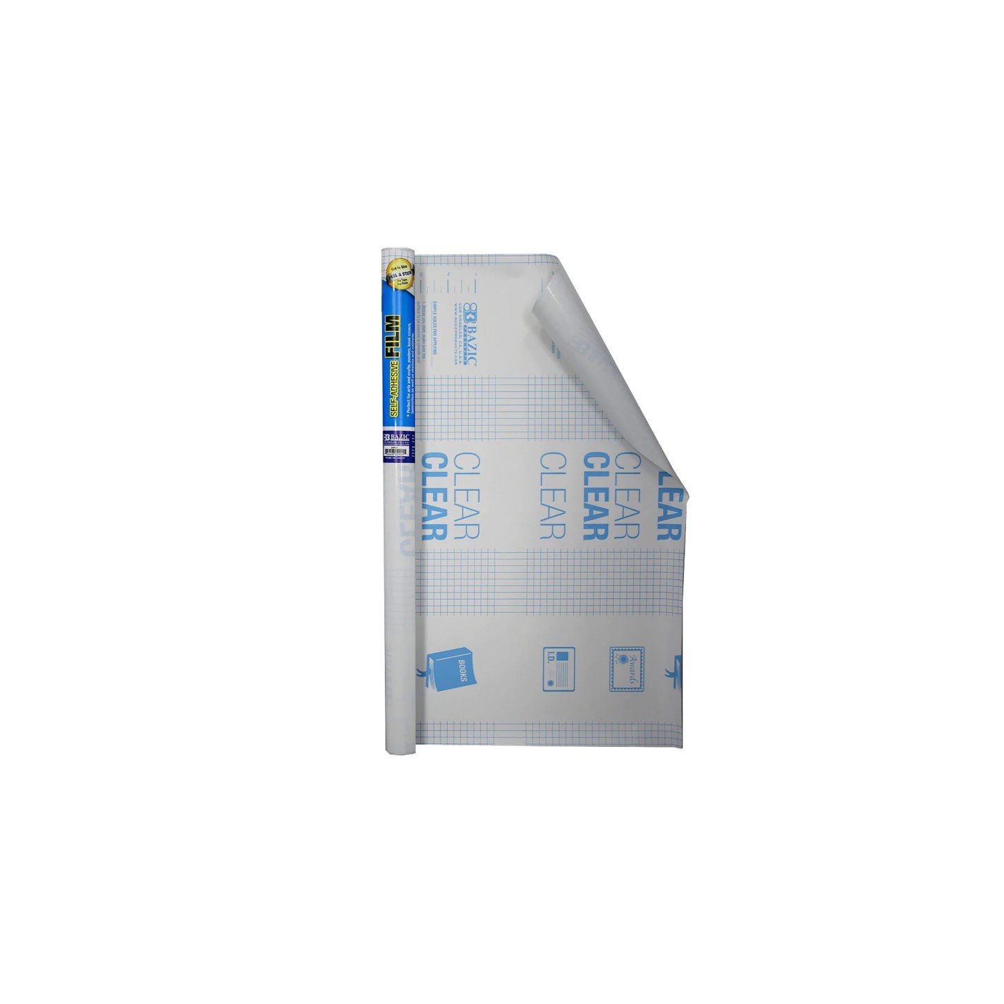 BAZIC Products® Clear Self Adhesive Book Cover, 17.5" x 60"