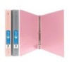 BAZIC Products® 1" Poly 3-Ring Binder with Pocket, Assorted Pastel Colors, 1 Count, Pack of 3