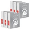BAZIC Products® 3-Ring View Binder with 2 Pockets, 1.5", White, Pack of 6
