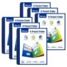 BAZIC Products® 8-Pocket Folder, Assorted Colors, Pack of 6