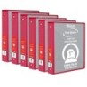 BAZIC Products® 3-Ring View Binder with 2 Pockets, 1", Red, Pack of 6